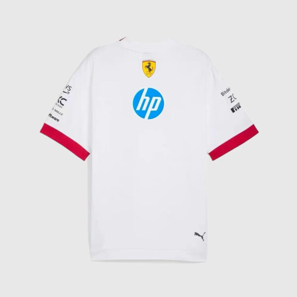 T-Shirt 2025 Scuderia Ferrari Hommes Blanc – Image 2