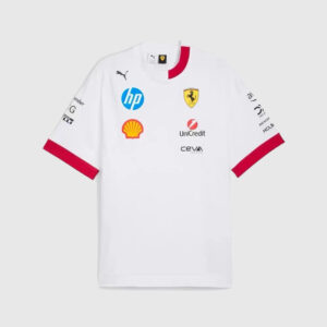 T-Shirt 2025 Scuderia Ferrari Hommes Blanc
